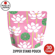 Yoshimura Zipper Stand Pouch LotusFlower 30 Count