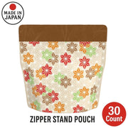 Yoshimura Zipper Stand Pouch Asanoha 30 Count