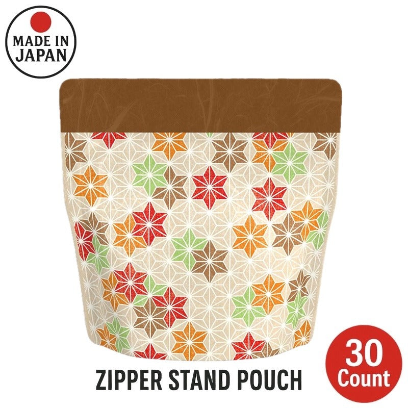 Yoshimura Zipper Stand Pouch Asanoha 30 Count