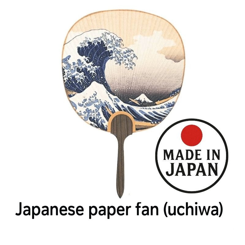 Japanese Paper Fan Hokusai Great Wave 1 Count