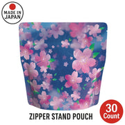 Yoshimura Zipper Stand Pouch NightSakura 30 Count