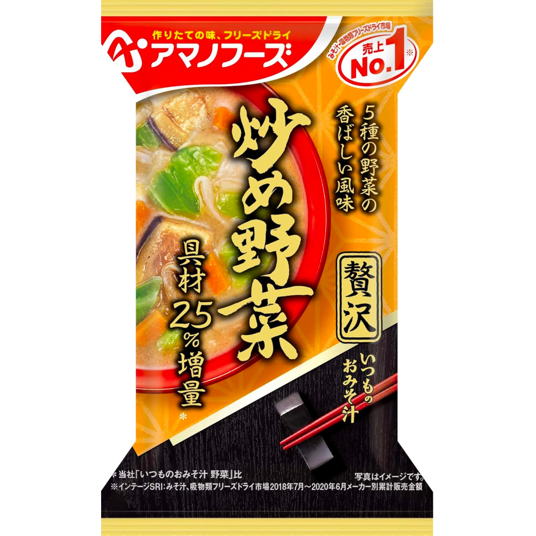 天野食品 普通味噌湯豪華炒蔬菜 11g(1餐)