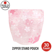 Yoshimura Zipper Stand Pouch Sakura 30 Count