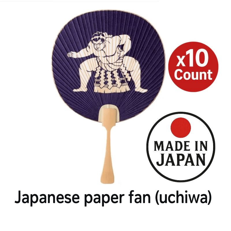 Japanese Paper Fan Sumo Dohyo-iri 10 Count