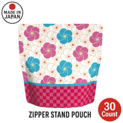 Yoshimura Zipper Stand Pouch Plum Blossom 30 Count