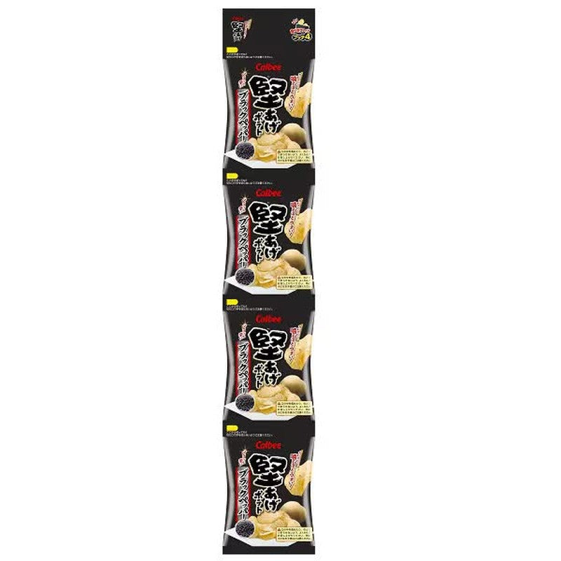 Calbee Kataage Potato Black Pepper 15g x 4 bags
