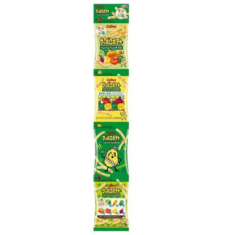 Calbee Sapporo Potato Crunchy Vegetable Mini 4 Packs 9g x 4 Bags
