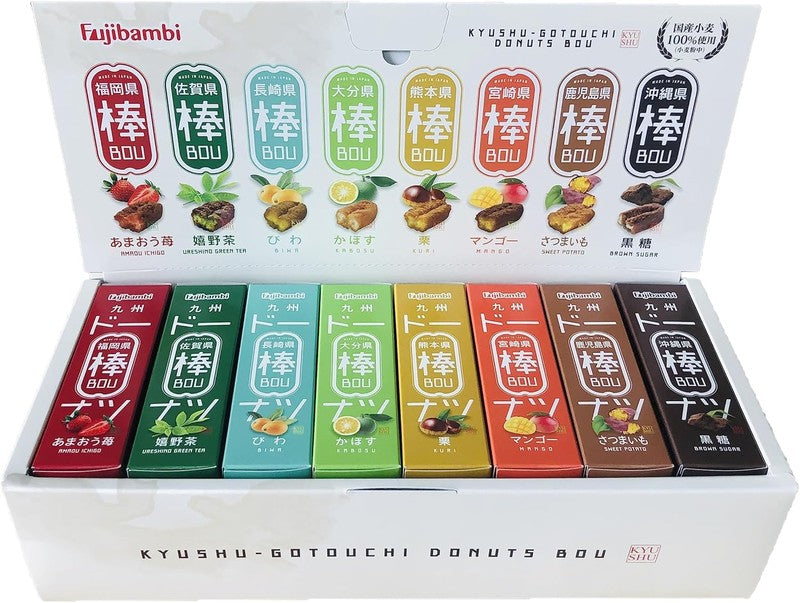 Kyushu local donut stick assortment 8 types 3 pieces each total 24 pieces set sweets assortment