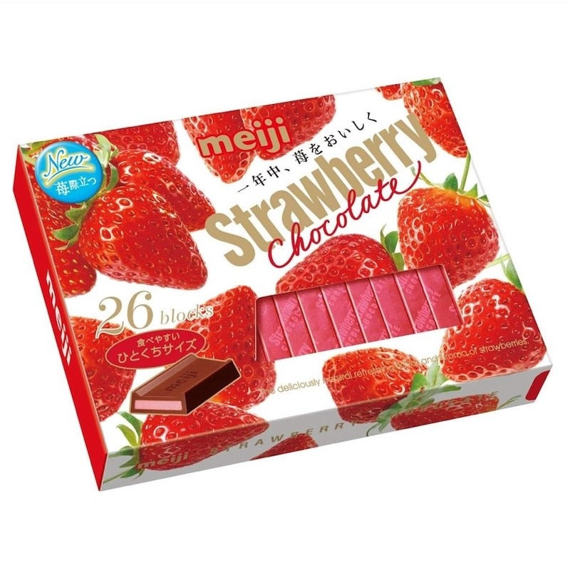 明治　Strawberry chocolate 290個 Meiji Strawberry Chocolate BOX (26 pieces) – FOOD COME COME