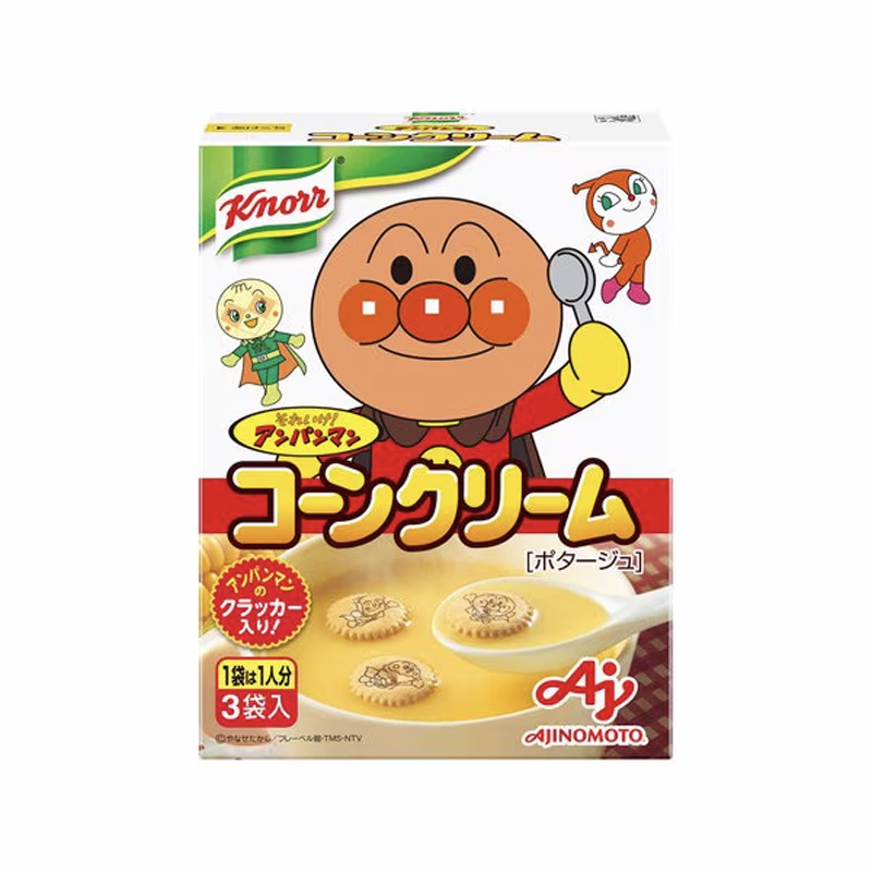 Ajinomoto Knorr Knorr Let's Go! Anpanman Soup Corn Cream 19.5g x 3 bags