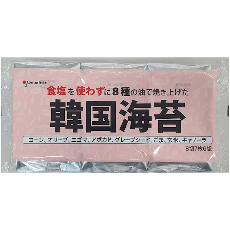 OrionJako No Salt Korean Roasted Nori 6 Packs
