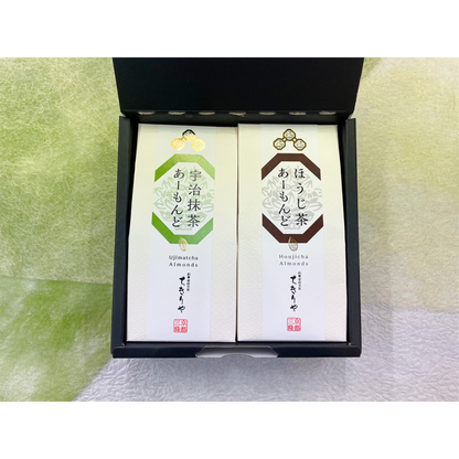 Uji Matcha Almond and Hojicha Almond 2-pack set