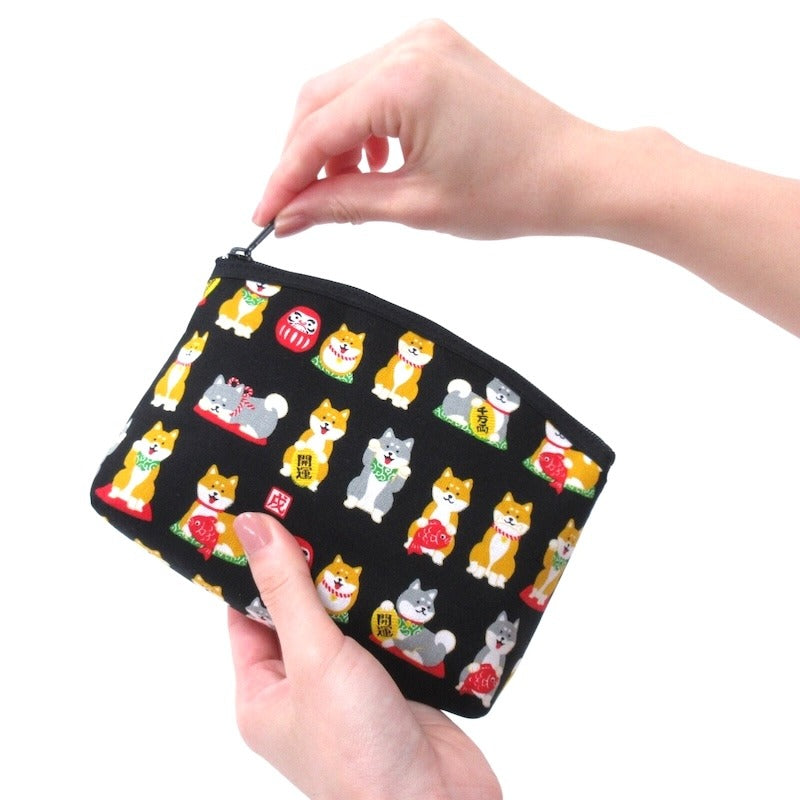 Osanpo Biyori ShibaInu Pouch 3Colors Made in Japan