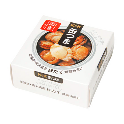 K&K Can Tsuma Premium Hokkaido Scallops Pickled in Smoked Oil 55g