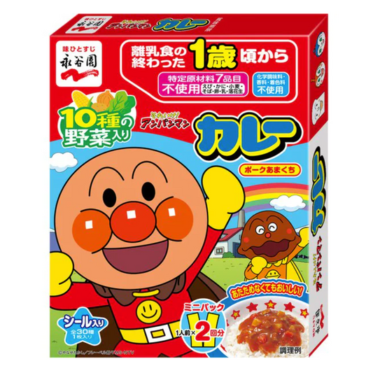 Nagatanien Anpanman Mini Pack Curry Pork Amakuchi 100g