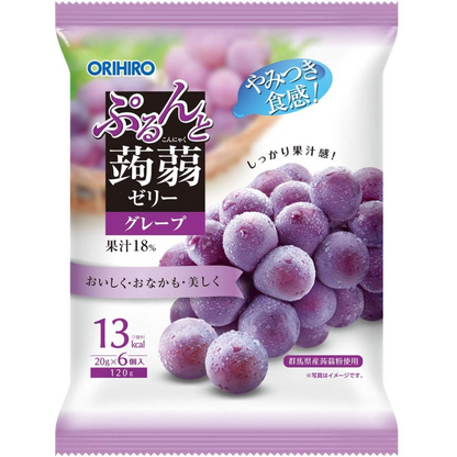 ORIHIRO Konjac jelly pouch grape 120g (20g x 6 pieces)