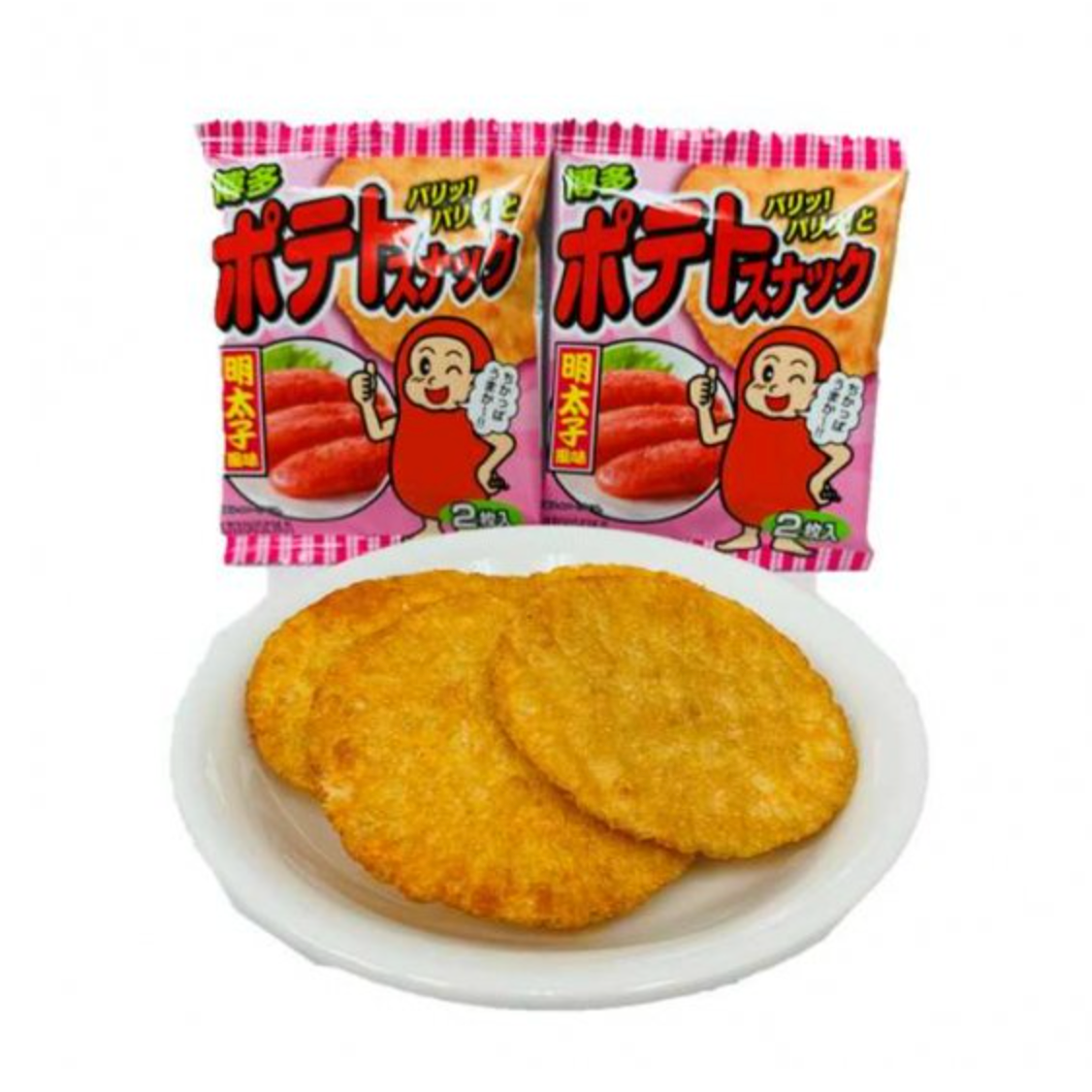 Potato snack mentaiko flavor 2 pieces x 8 bags