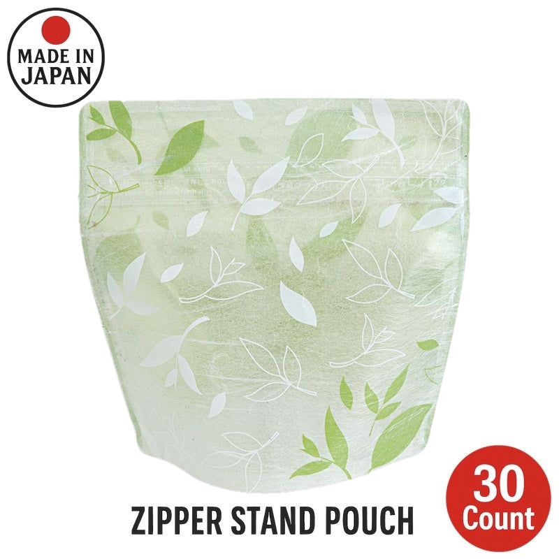Yoshimura Zipper Stand Pouch leaf pattern 30 Count – FOOD COME COME