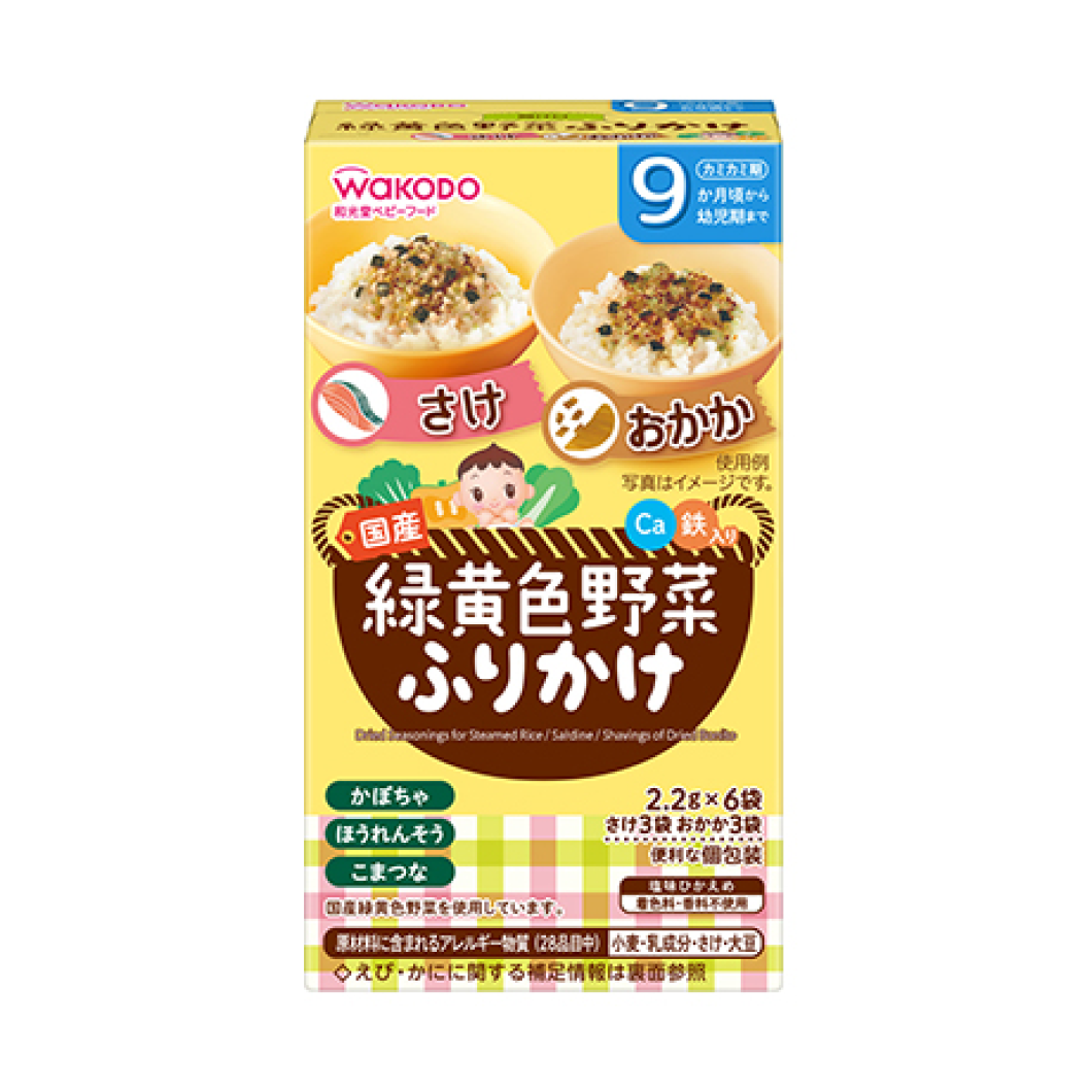 Wakodo 绿黄色蔬菜串/Okaka 2.2gx 6包