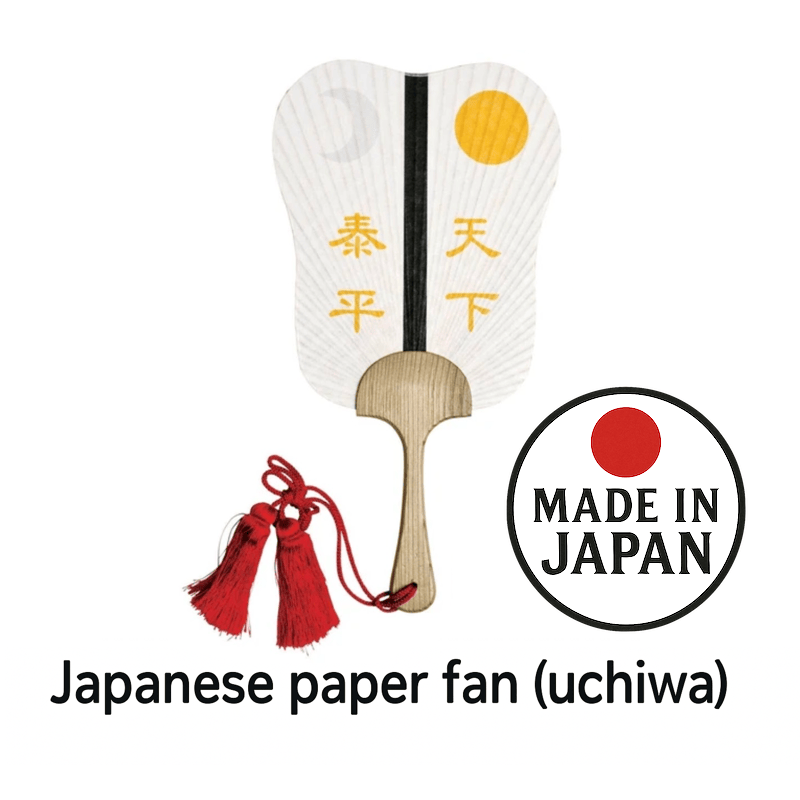 日本纸扇军白白色1张