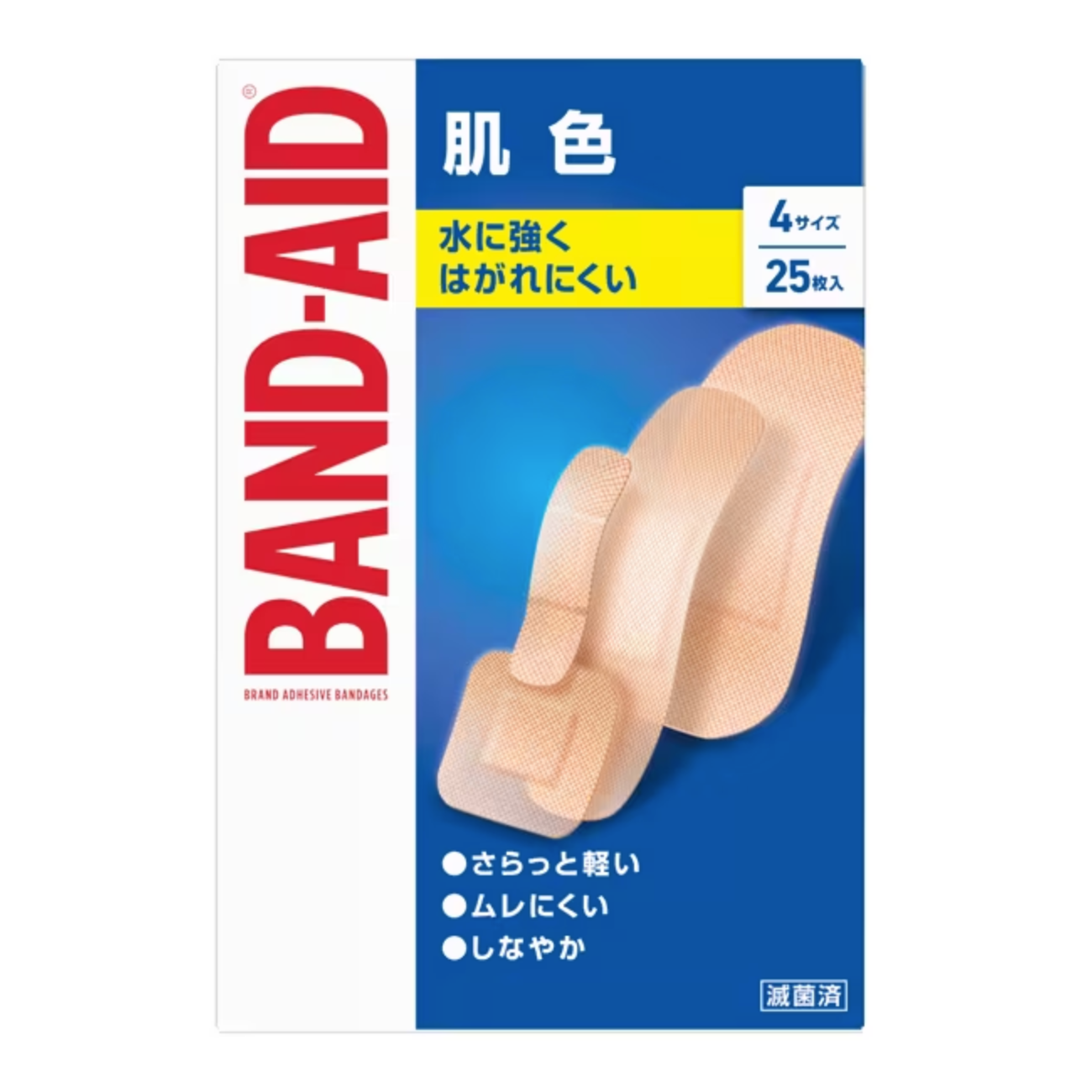 Band-aid skin color 4 sizes 25 pieces