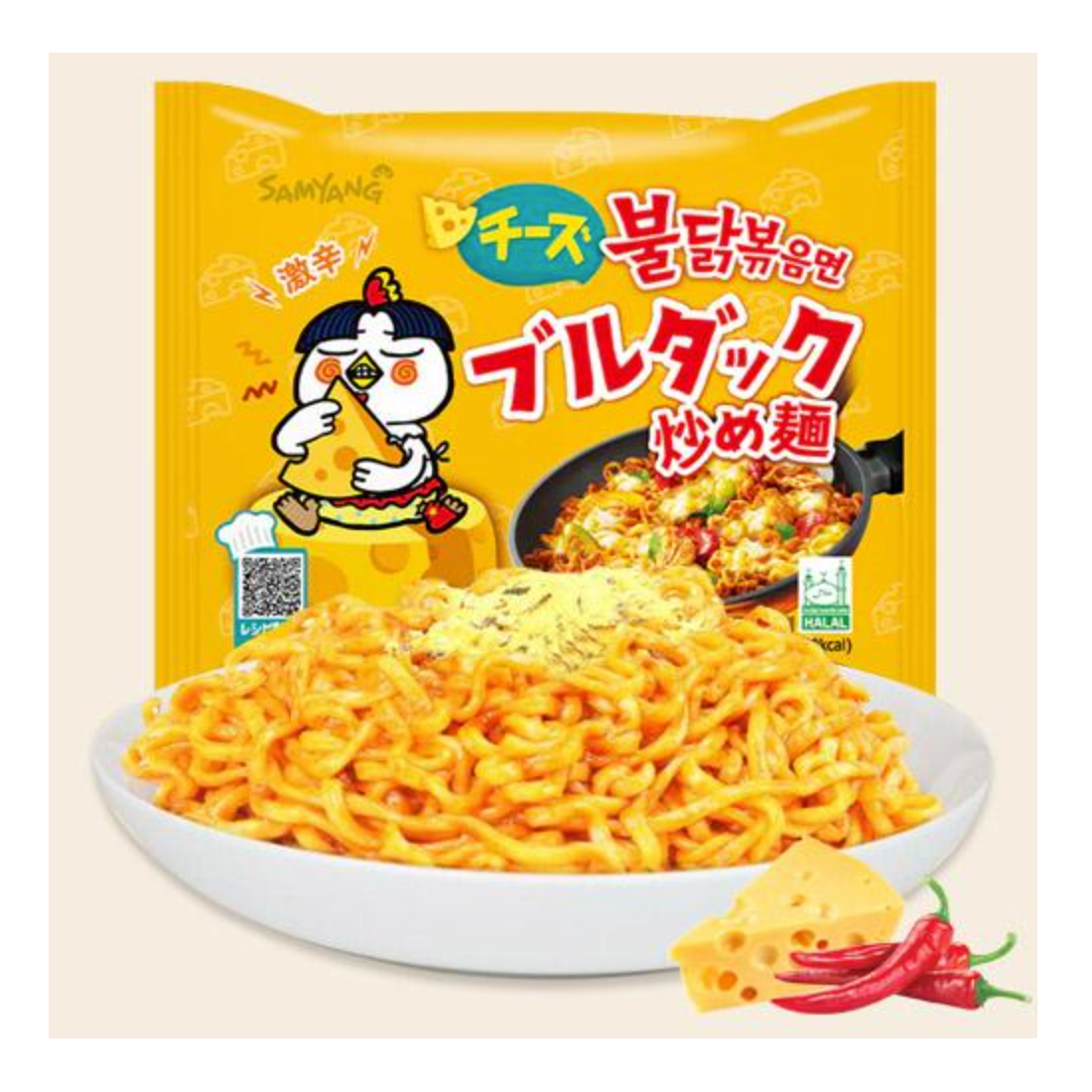 [Samyang] Cheese buldak stir-fried noodles 5-meal pack (700g)