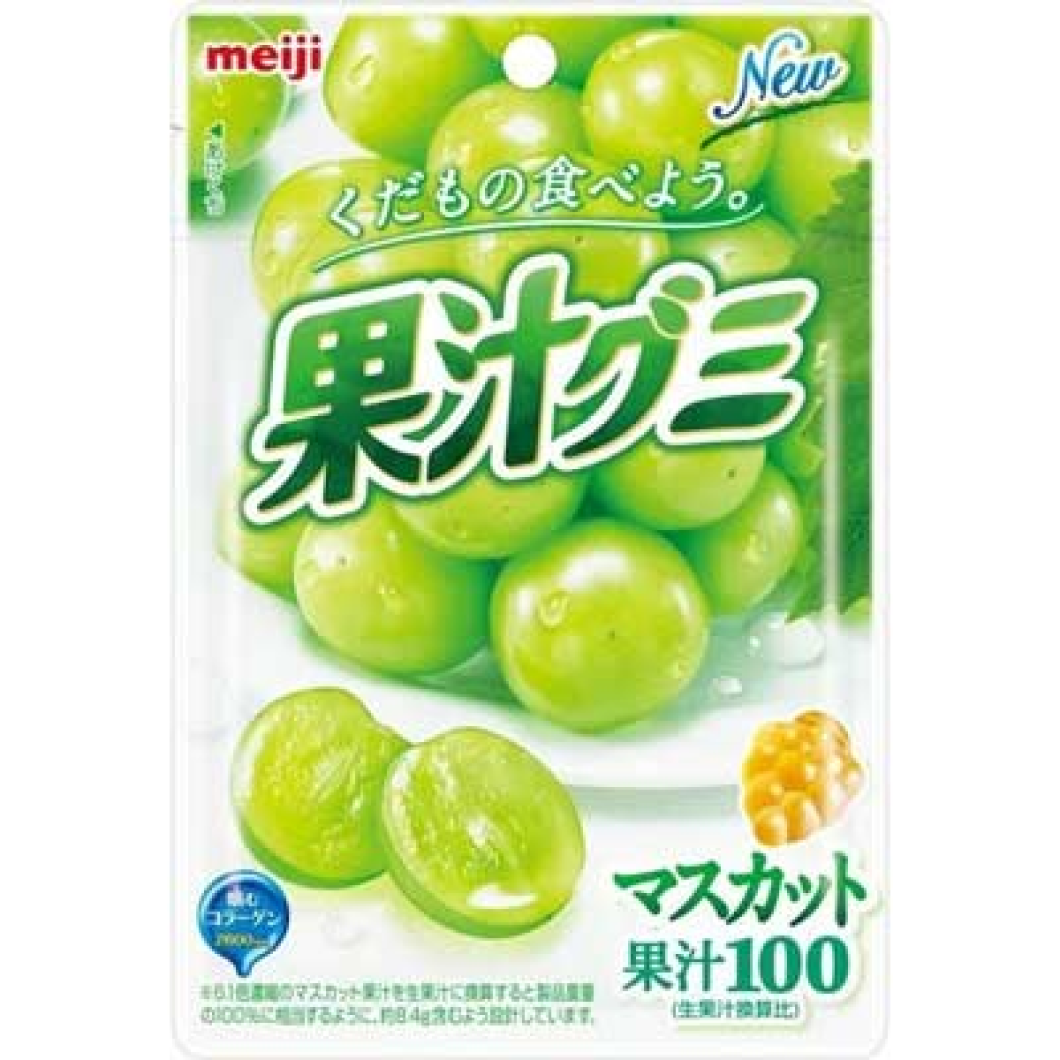 Meiji Fruit juice gummy unshu muscat 54g x 1 bag