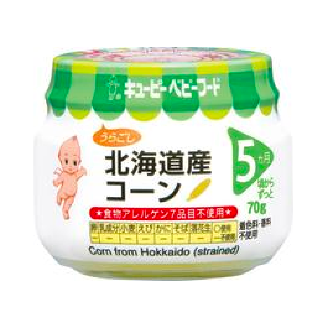 kewpie Baby Food Hokkaido Corn 70g 1 bottle