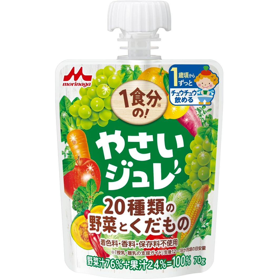 Morinaga Milk Industry 1 meal! Yasai jelly 20 kinds of vegetables and fruits 70g