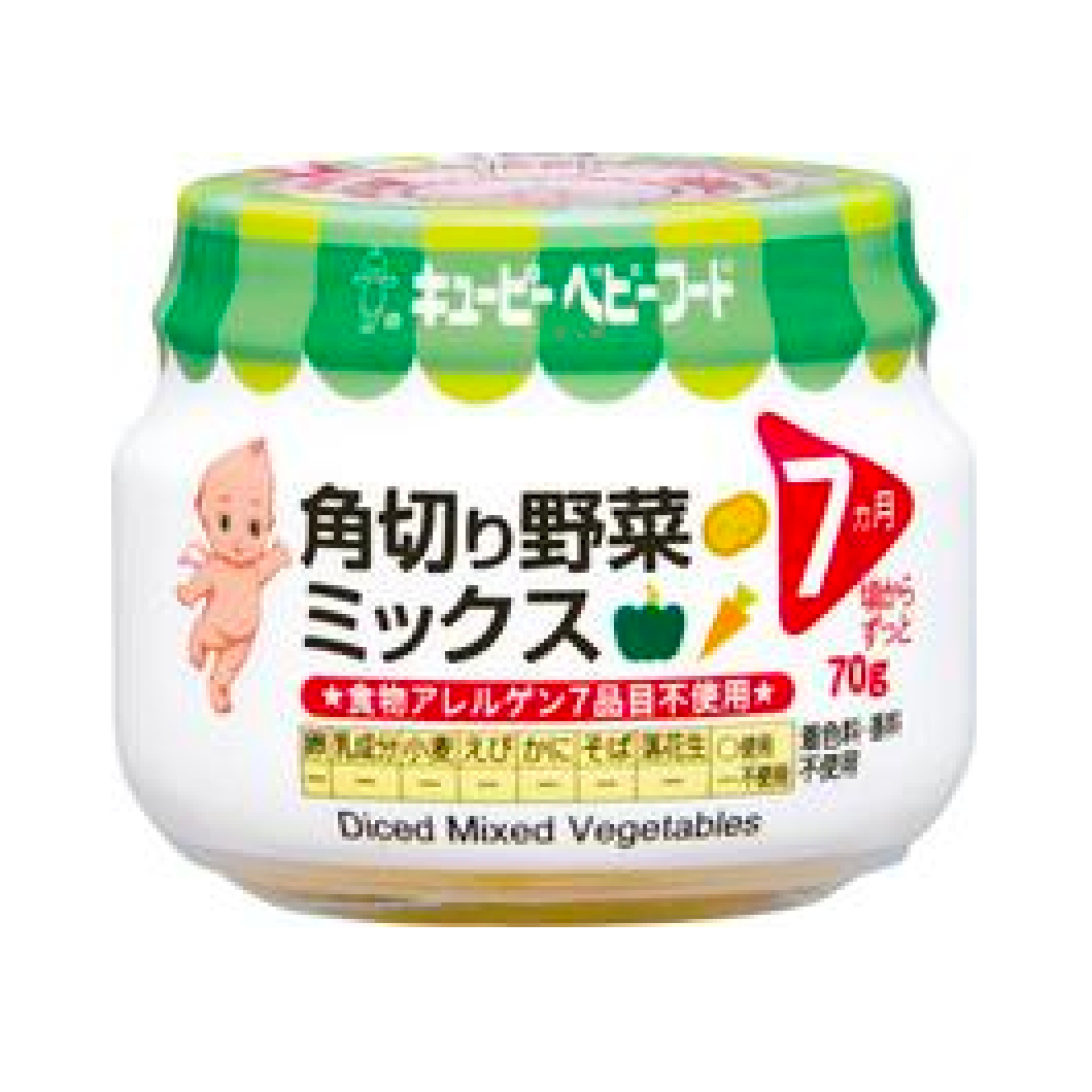 kewpie Baby Food Cutting Vegetable Mix 70g 1 bottle