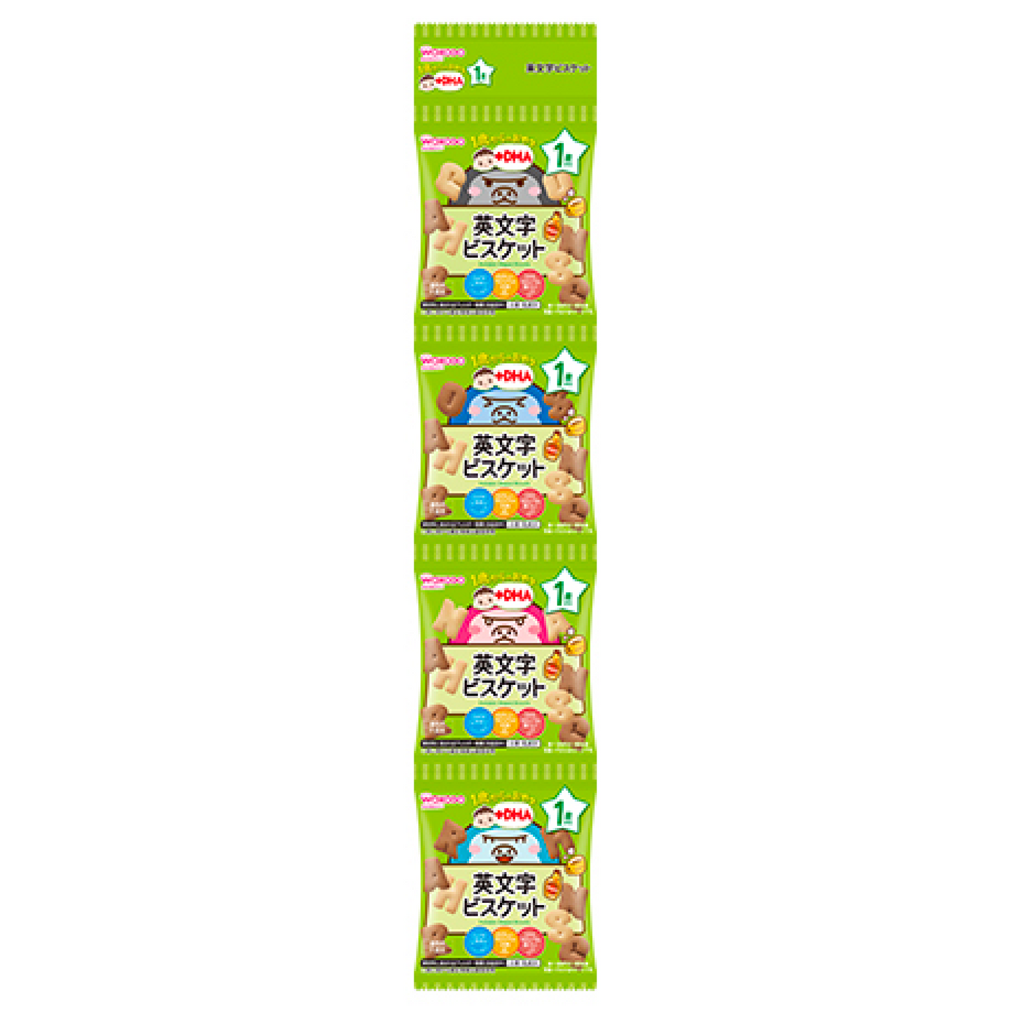 Snacks from 1 year old in Wakodo+DHA English biscuit 4 14g x 4 bags