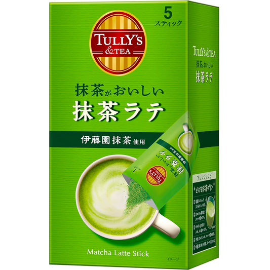 TULLY'S & TEA 5 matcha latte with delicious matcha  90g (18g x 5 bottles)