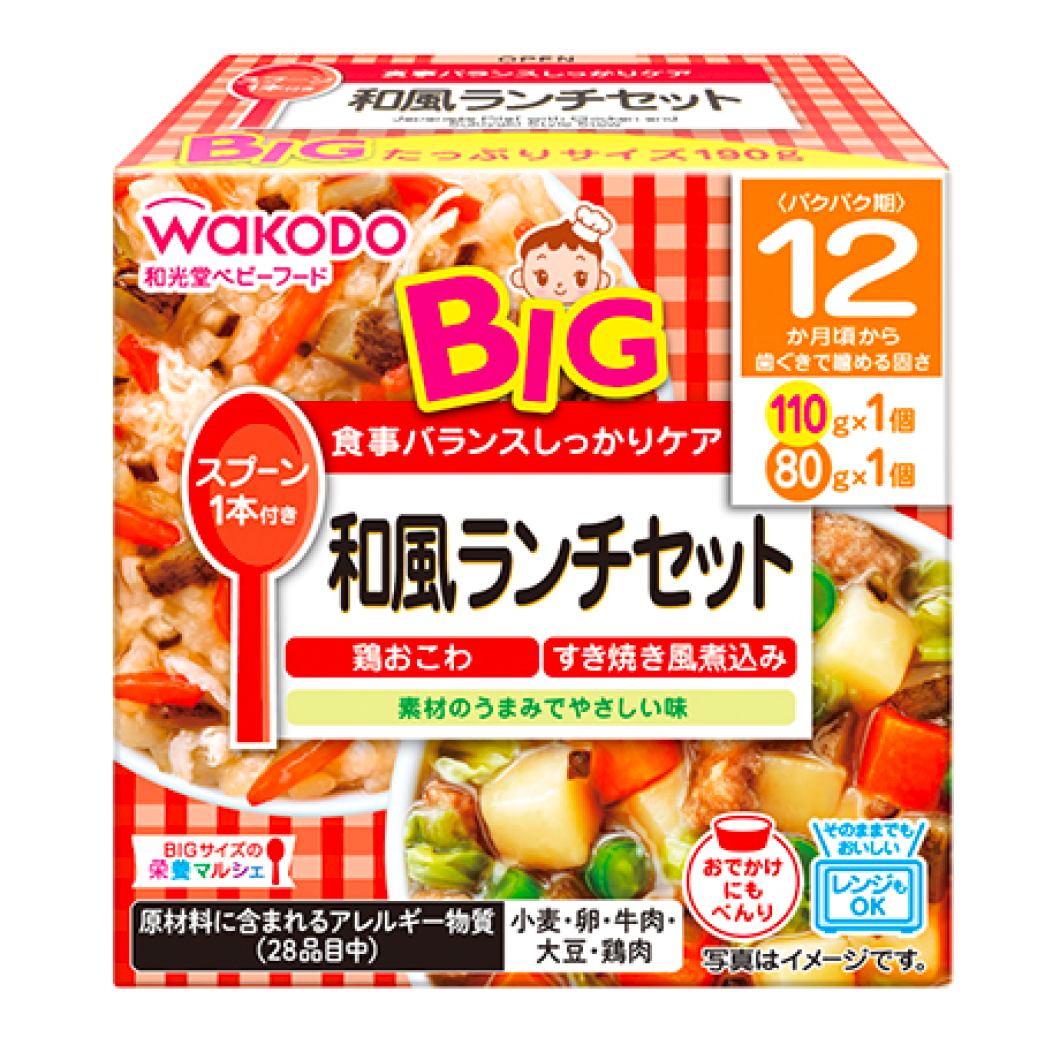 Wakodo BIG size Nutrition Marche Japanese -style lunch set  110g (1 piece), 80g