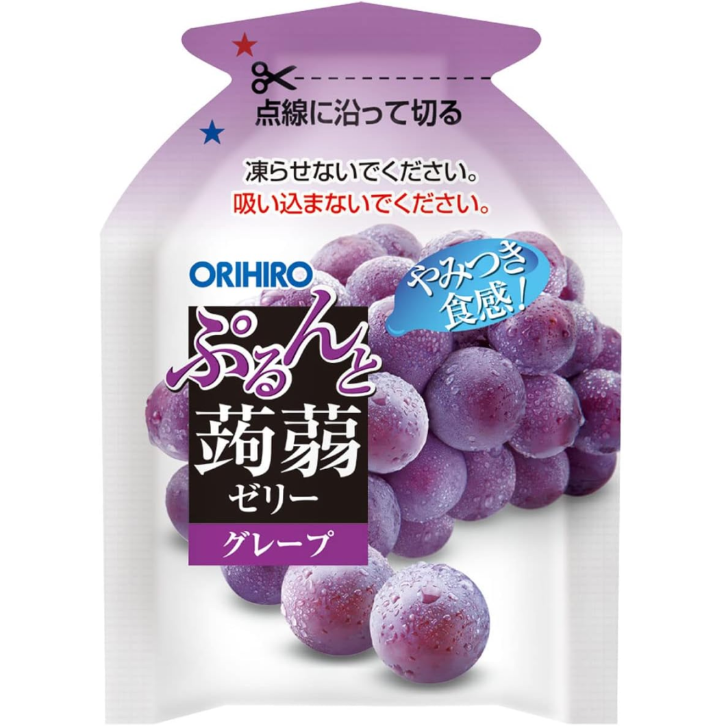 ORIHIRO Konjac jelly pouch grape 120g (20g x 6 pieces)