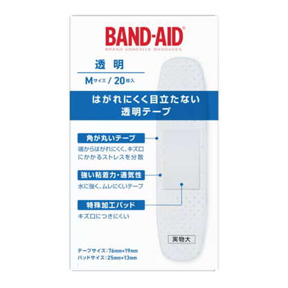 Band-aid transparent medium size 20 pieces