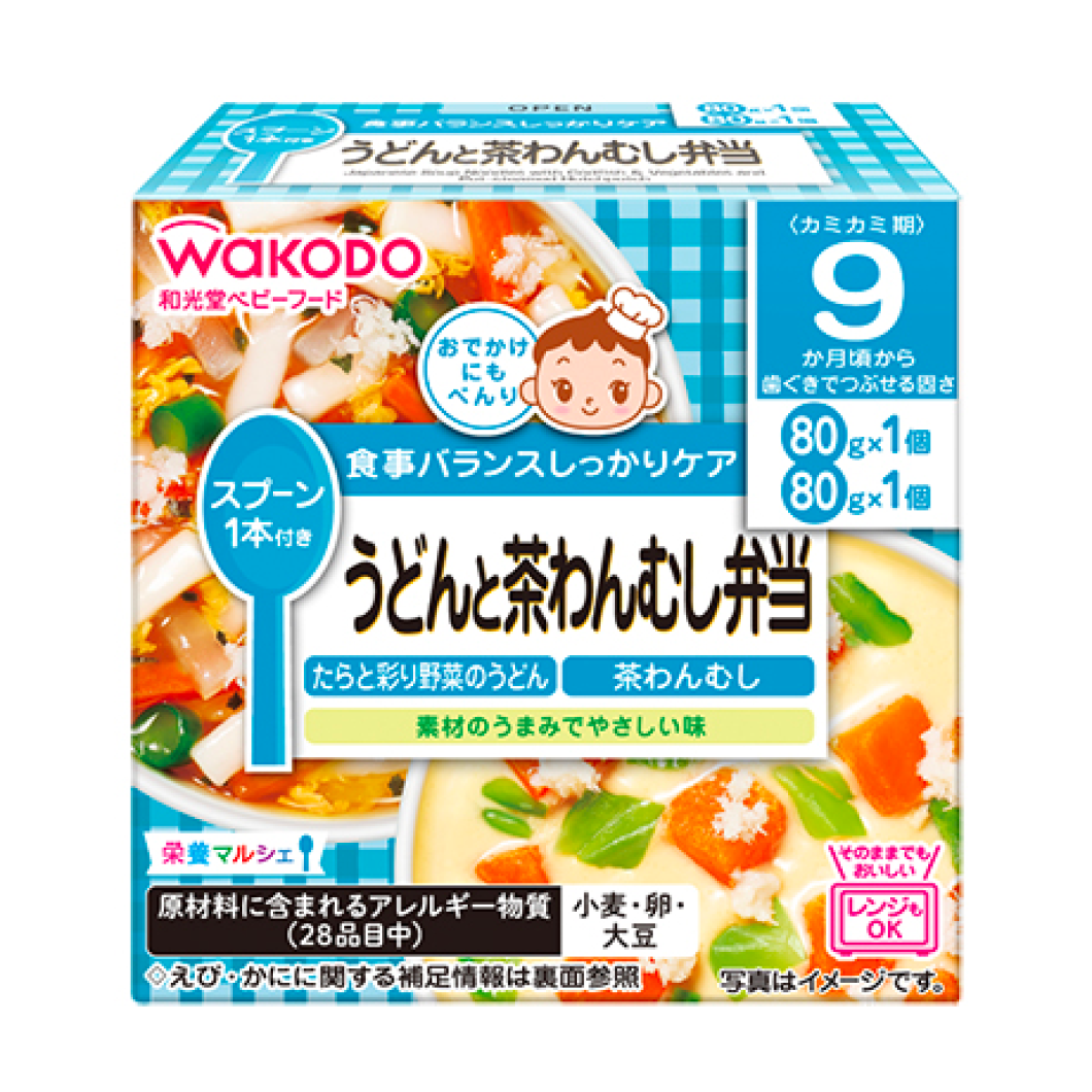 Wakudo Nutrition Marche 烏龍麵和雞蛋蒸便當 80g（2 包）