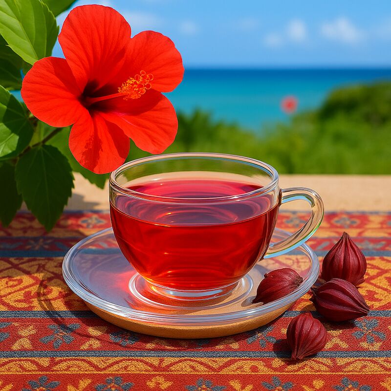 35Hibiscus Tea mango flavor tetra bag 5pcs
