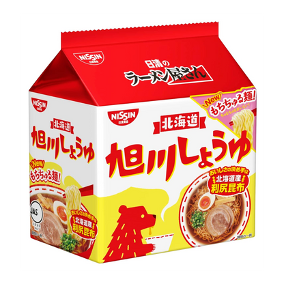 Nissin Ramen Shop Asahikawa Soy Sauce 5-Meal Pack (445g)