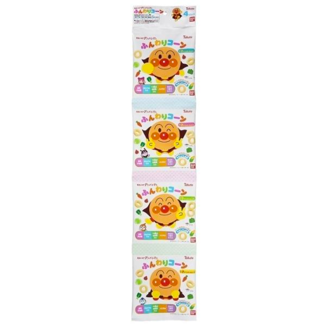 Tohato Soreike! Anpanman - Fluffy Corn 4-Round Packet - Yasashii Shio Flavor