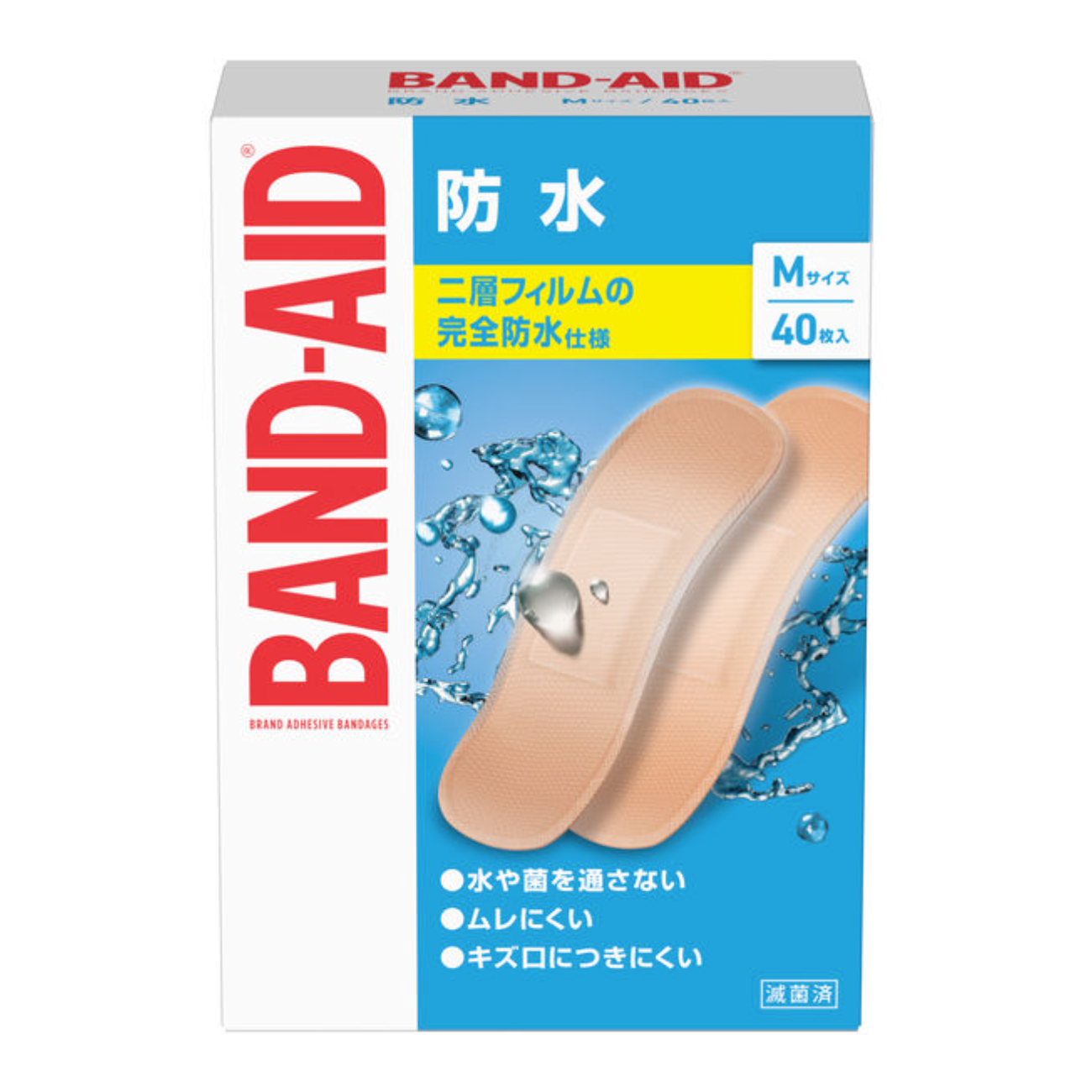 Band-aid waterproof M size 40 pieces