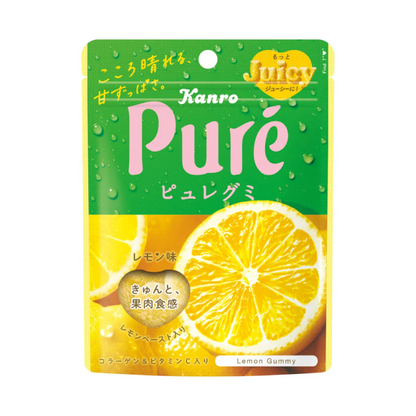 Kanro pure gummy lemon 56g 1 bag