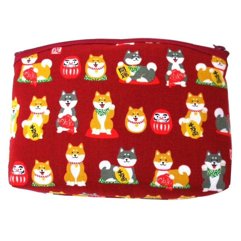 Osanpo Biyori ShibaInu Pouch 3Colors Made in Japan