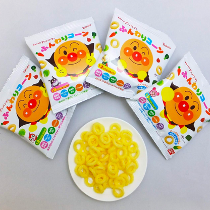 Tohato Soreike! Anpanman - Fluffy Corn 4-Round Packet - Yasashii Shio Flavor