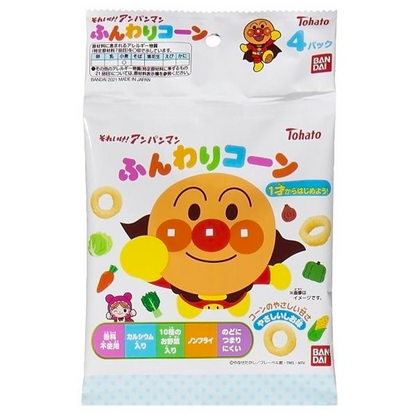 Tohato Soreike! Anpanman - Fluffy Corn 4-Round Packet - Yasashii Shio Flavor