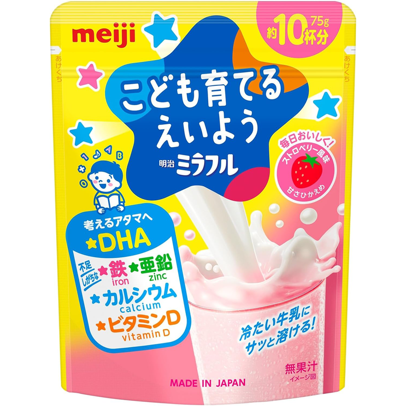 Meiji Miraful Powdered Drink Strawberry Flavor 75g