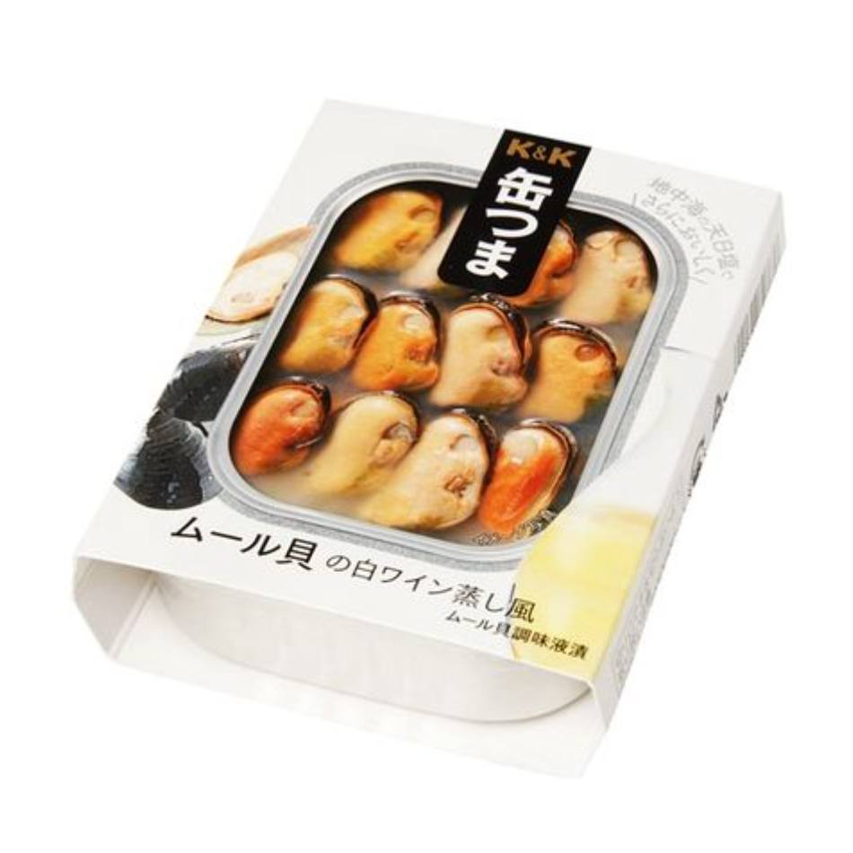 K&K Canned Tsuma Mussels steamed in white wine 95g