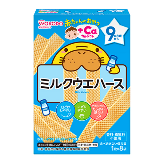 Wakodo Baby snacks+CA Calcium Milk Wais 1 sheet x 8 bags