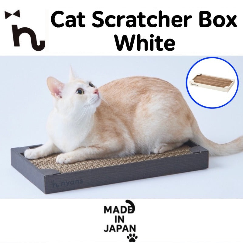 nyans 猫抓板 白色 日本制造