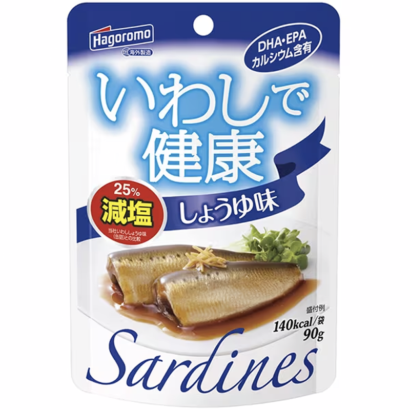 Hagoromo Foods Healthy Sardine Soy Sauce Flavor (Pouch) 90g