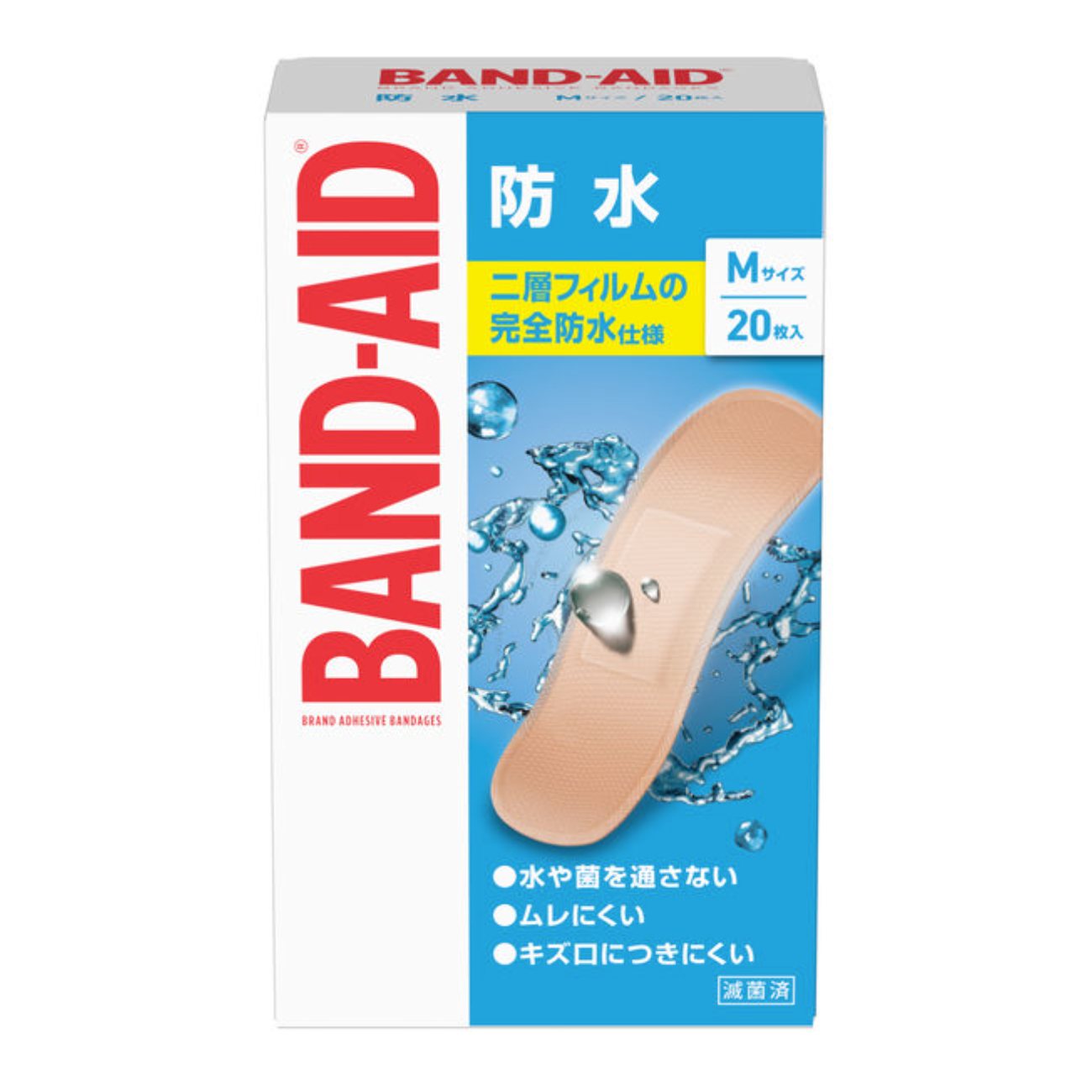 Band-aid waterproof M size 20 pieces